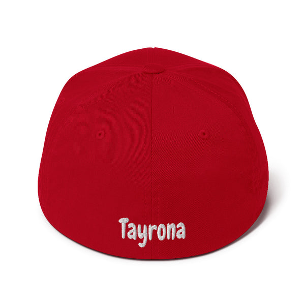 Tayrona Structured Twill Cap Flex Fit White  Logo